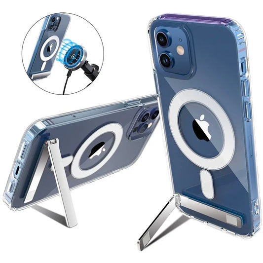 Clear Magnetic iPhone Case with Kickstand