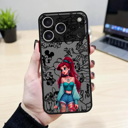 Funda Case For iPhone 17ProMax 17 17Air 17Pro 16 15 14 13 12 11 Plus Pro ProMax Luxury Cover Disney Ariel Princess