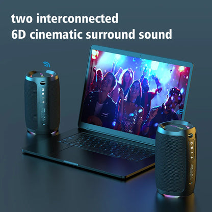 Portable 360° Stereo Bluetooth Speaker