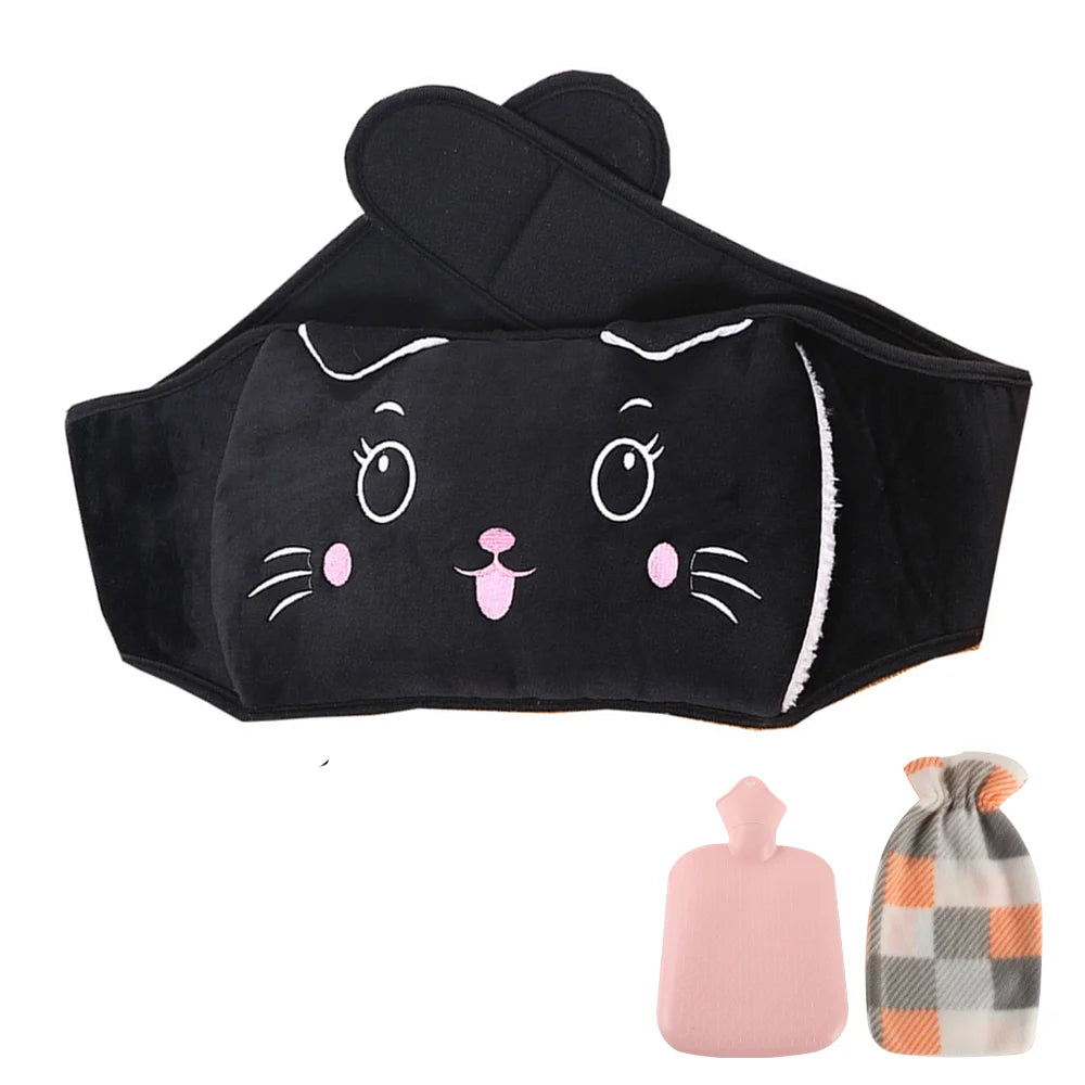 1000ml Hot Water Bottle Bag With Warm Pouch Waist Cover Belt Warmer Waist Bag