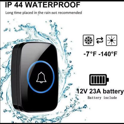 Wireless Door Bells Waterproof Long Range Battery Home Cordless Doorbell