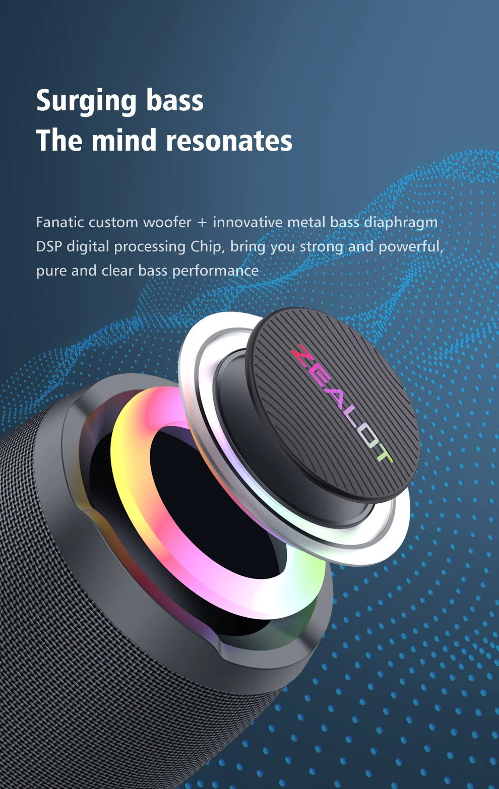 Portable 360° Stereo Bluetooth Speaker