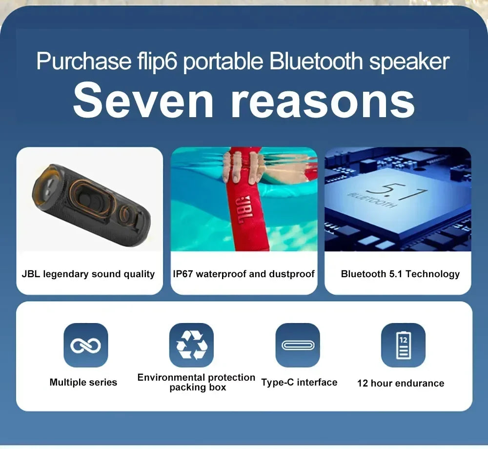 Portable Waterproof Bluetooth Speaker
