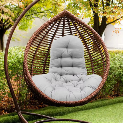 Hanging Egg Chair Thick Cushion Swing Chair Pad, Light Grey