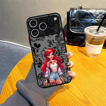 Funda Case For iPhone 17ProMax 17 17Air 17Pro 16 15 14 13 12 11 Plus Pro ProMax Luxury Cover Disney Ariel Princess