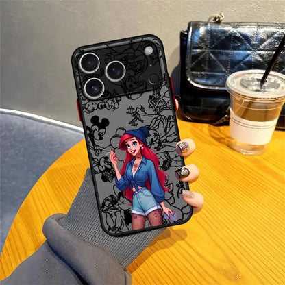 Funda Case For iPhone 17ProMax 17 17Air 17Pro 16 15 14 13 12 11 Plus Pro ProMax Luxury Cover Disney Ariel Princess
