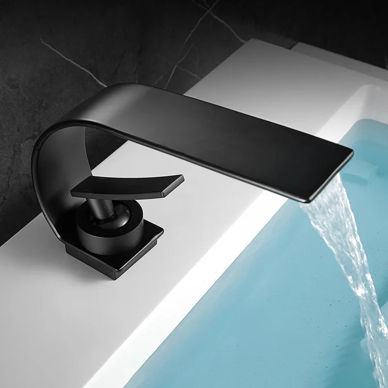 Waterfall Crescent Moon Basin Faucet
