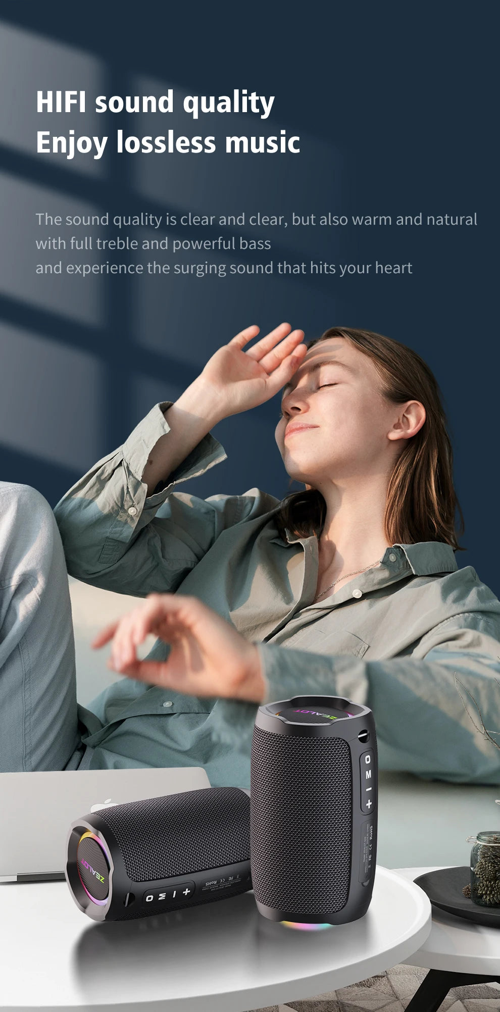 Portable 360° Stereo Bluetooth Speaker