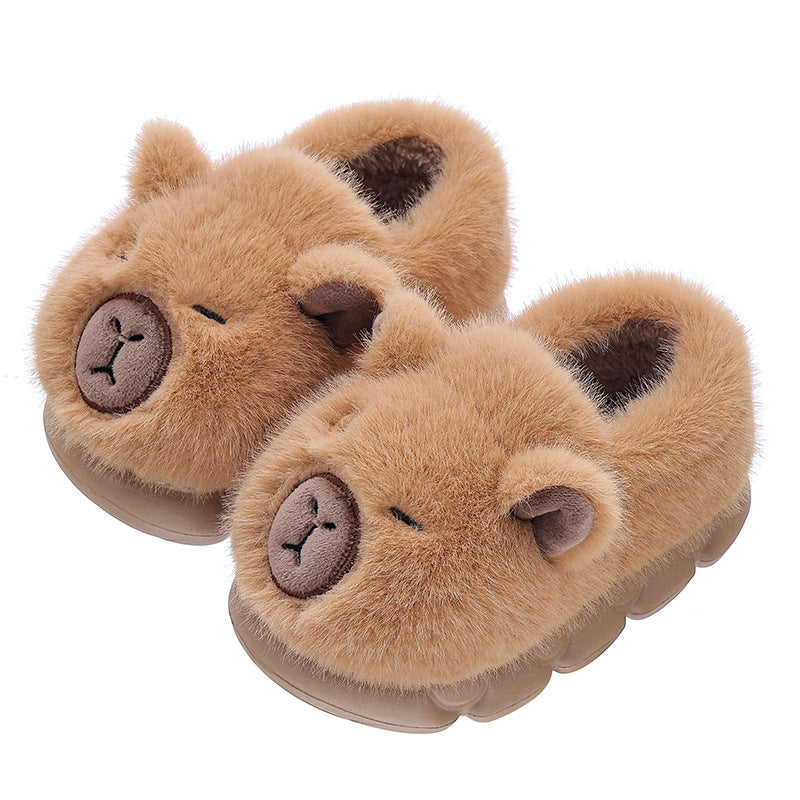 Plush  Slippers Comfortable Slip-on House Shoes Non-Slip Fluffy Couple Slippers Furry Animal Slippers For Indoor Bedroom