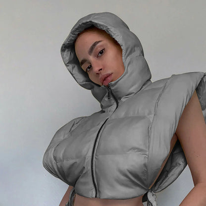 Hooded Jacket with Side Slits