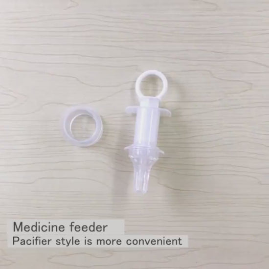 Baby syringe medicine feeder