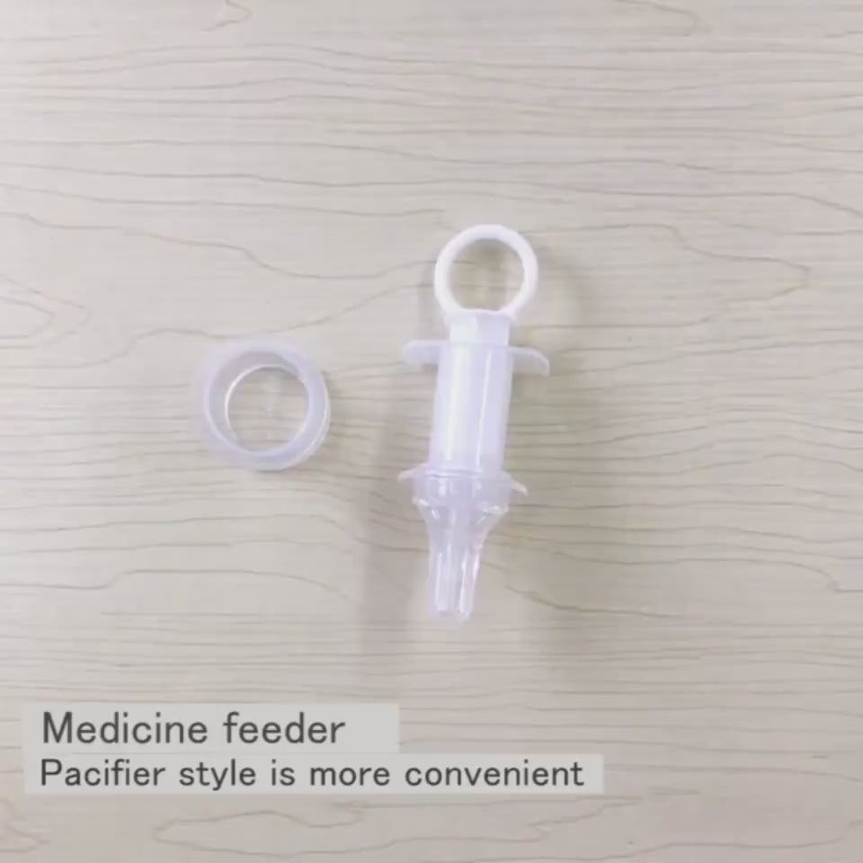Baby syringe medicine feeder