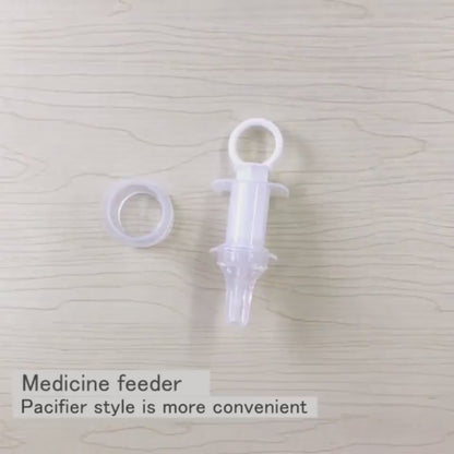 Baby syringe medicine feeder